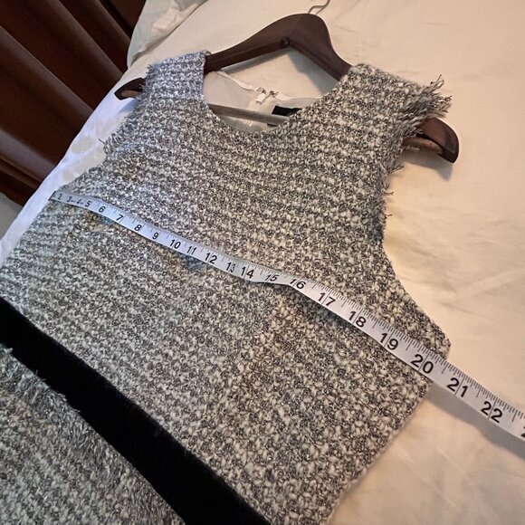 J. Crew Size 14 Silver Tweed Dress - Picture 2 of 8